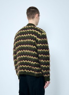 Brain Dead Zig Zag Striped Cardigan