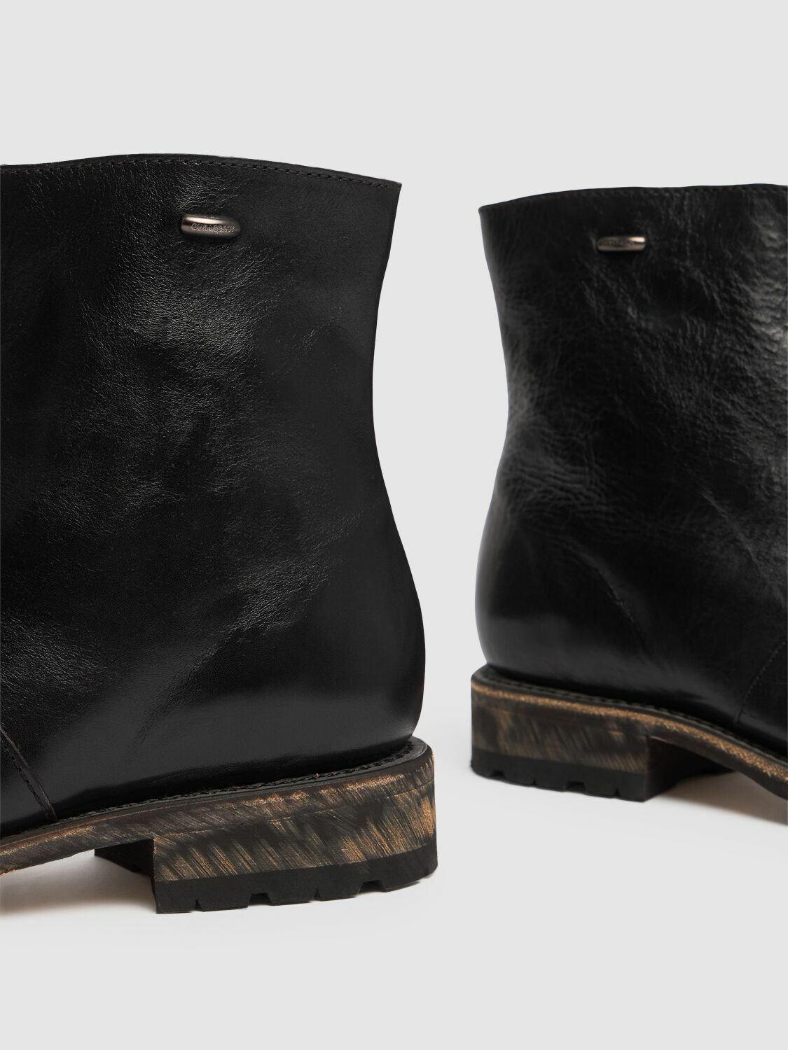 靴 OURLEGACY ENGINE BOOT 41 Our Legacy - Engine Boot Deep Black Leather