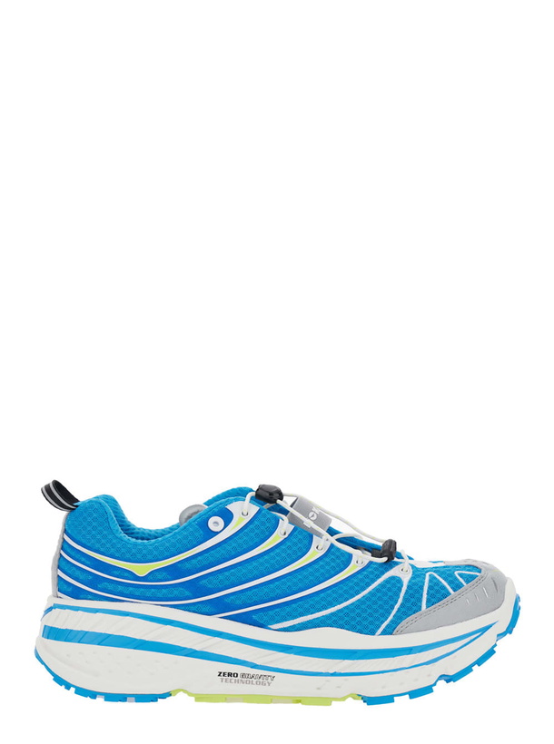 Photo: Hoka stinson Evo Og Blue Sneakers With Insert Design And Drawstring Closure In Synthetic Fiber Unisex