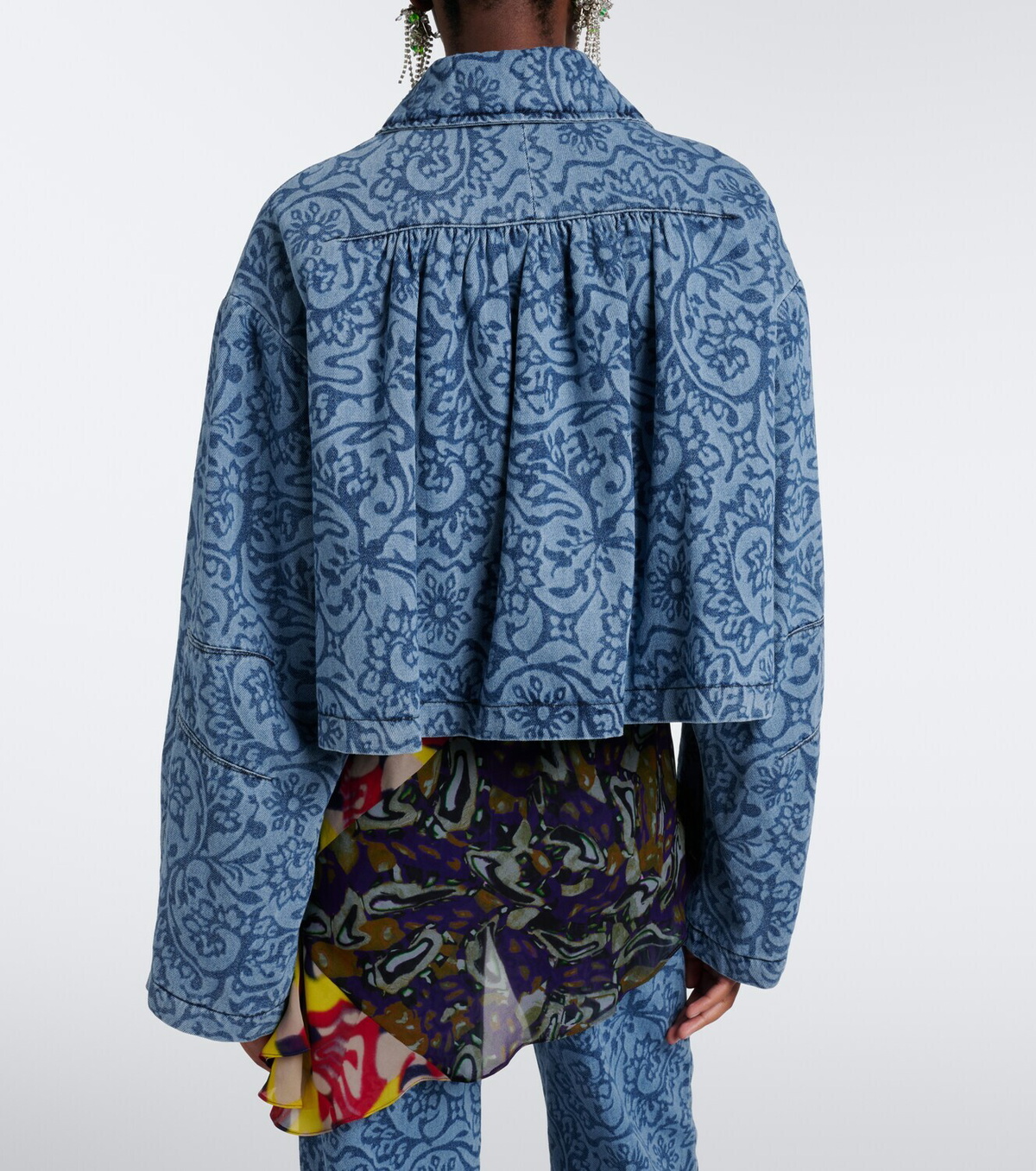 Dries Van Noten Floral denim jacket