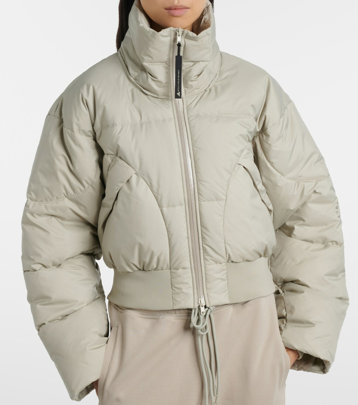 Adidas by Stella McCartney Quilted cropped puffer jacket
