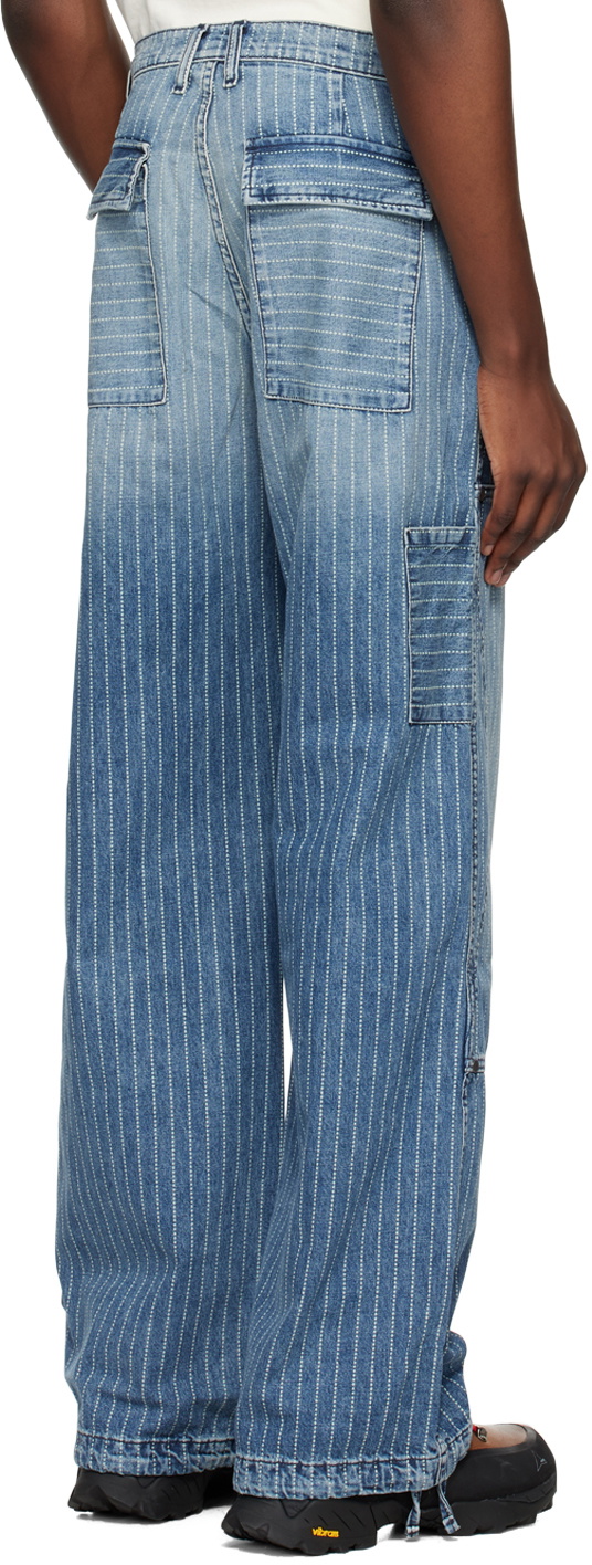 Rhude Indigo Wabash Reza Double Knee Jeans Rhude
