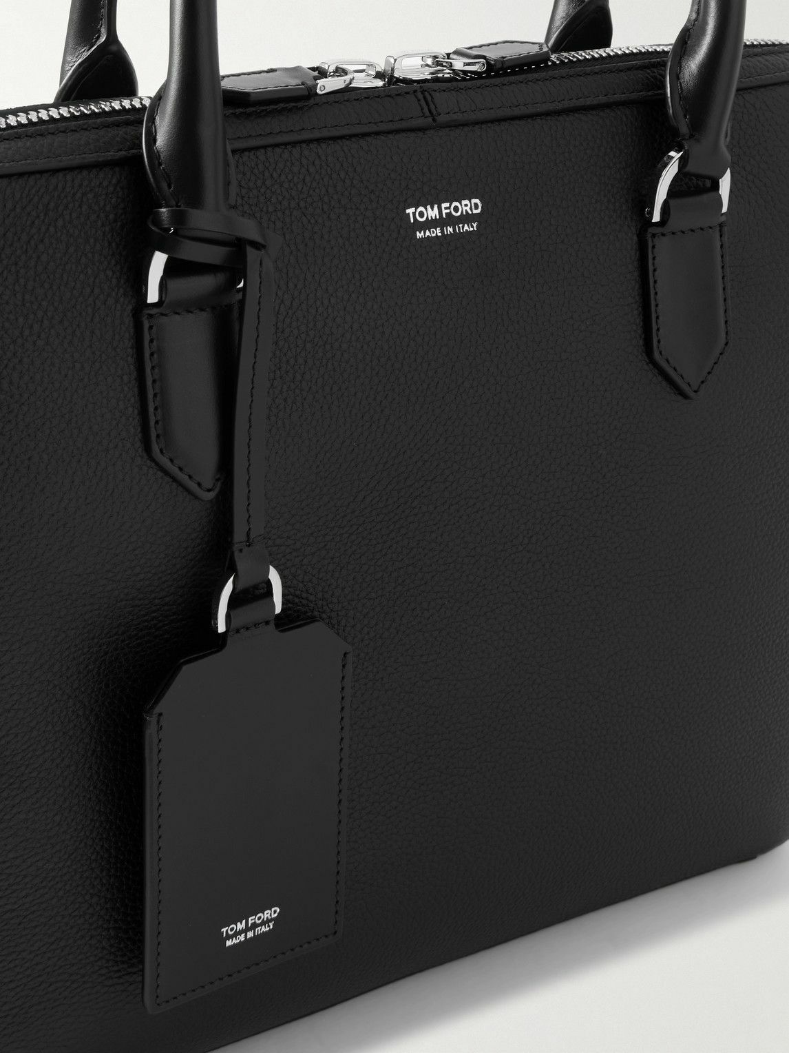 TOM FORD - Elliot Full-Grain Leather Briefcase