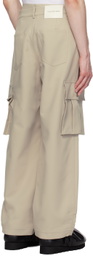 Feng Chen Wang Gray Paneled Cargo Pants