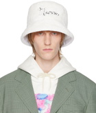 Marni White Logo Bucket Hat