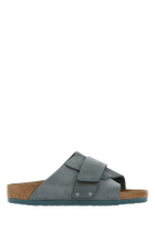 Birkenstock Powder Blue Suede Kyoto Slippers