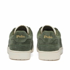 Polo Ralph Lauren Men's Suede Polo Court Sneakers in Army