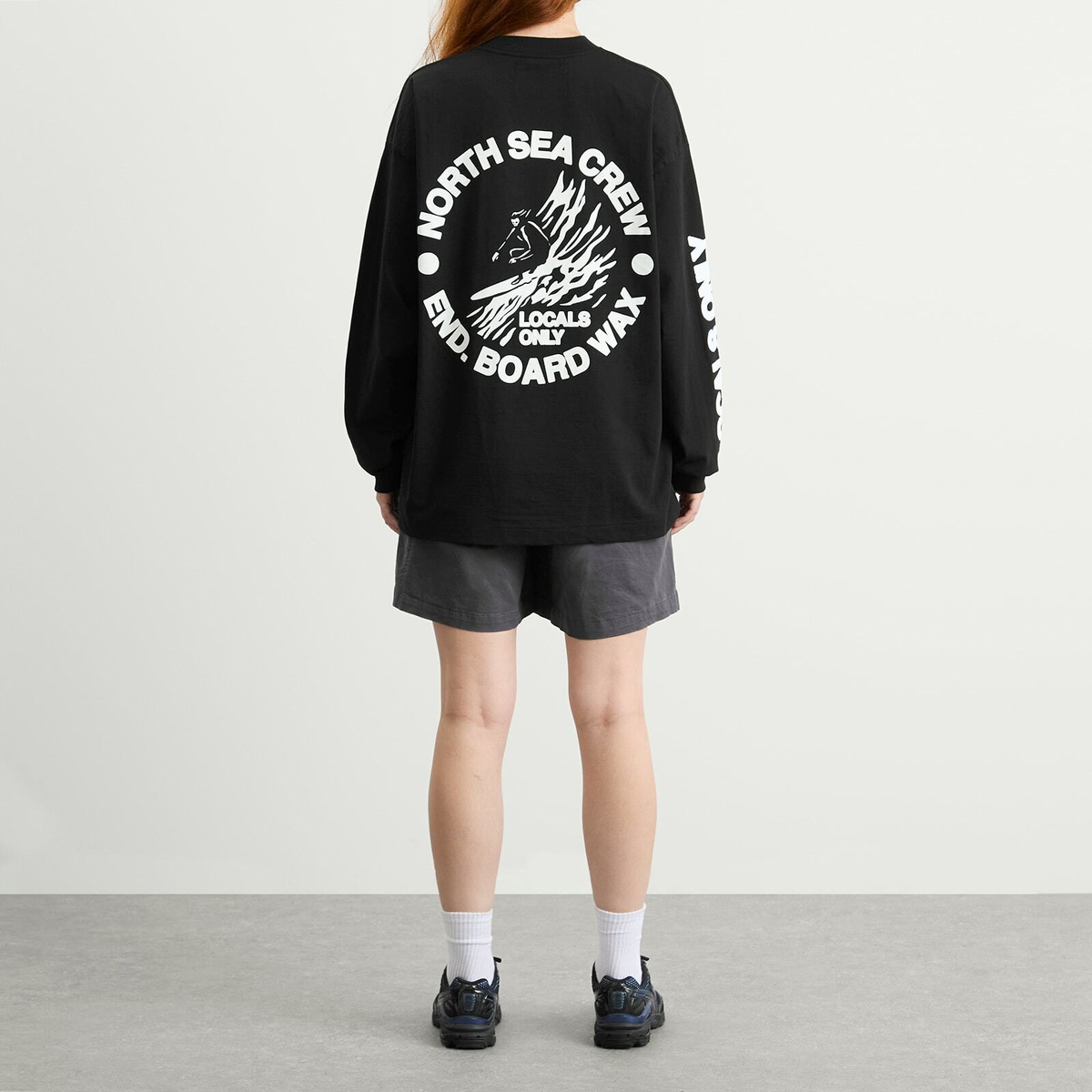 END. Coastal Board Wax Long Sleeve T-Shirt in Black