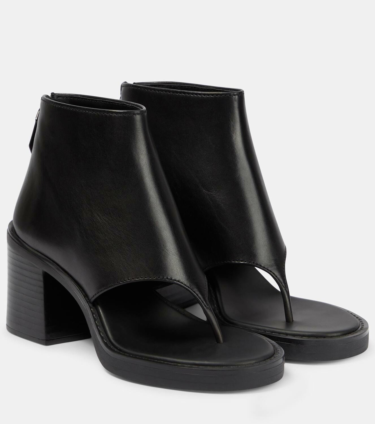 Miu Miu Thong leather ankle sandals