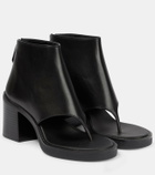 Miu Miu Thong leather ankle sandals