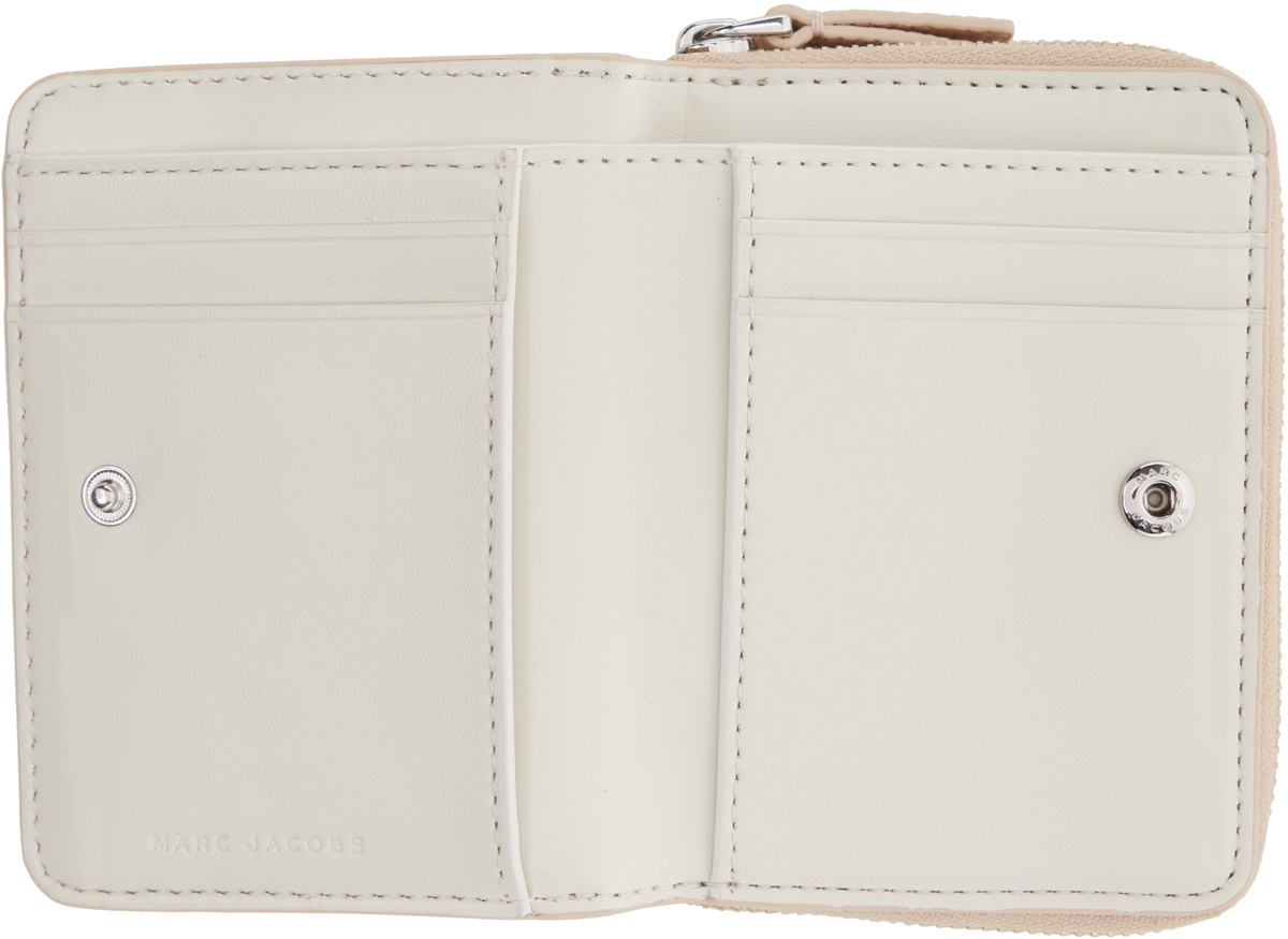 Marc Jacobs Beige 'The Punk Scribble Mini Compact' Wallet