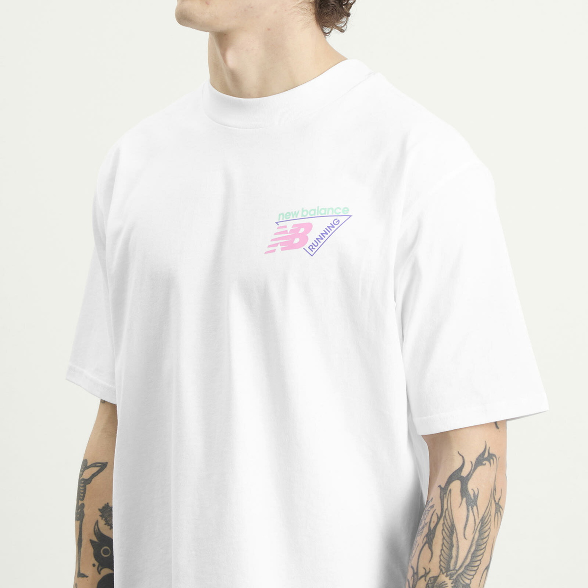 New Balance Men's Classic Tri-Logo Heat Map T-Shirt in White