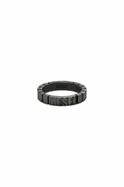 Diesel Stainless Steel Band Ring - Rings - Unisex - Black