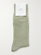 Mr P. - Cotton-Blend Piqué Socks