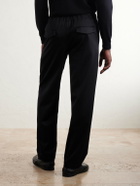 Lardini - Mid-rise Straight-Leg Wool-Twill Suit Trousers - Black