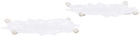 Gohar World White Lace & Pearl Coaster Set