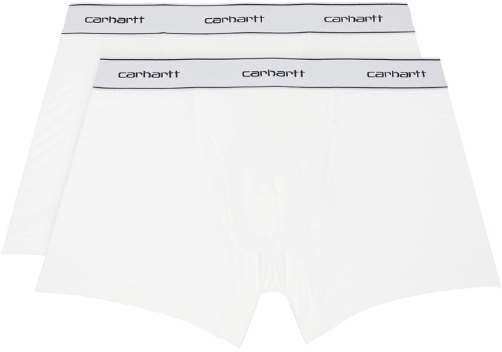 Photo: Carhartt Work In Progress Two-Pack White Cotton Boxers
