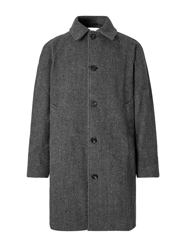 Photo: Corridor - Herringbone Wool Coat - Gray