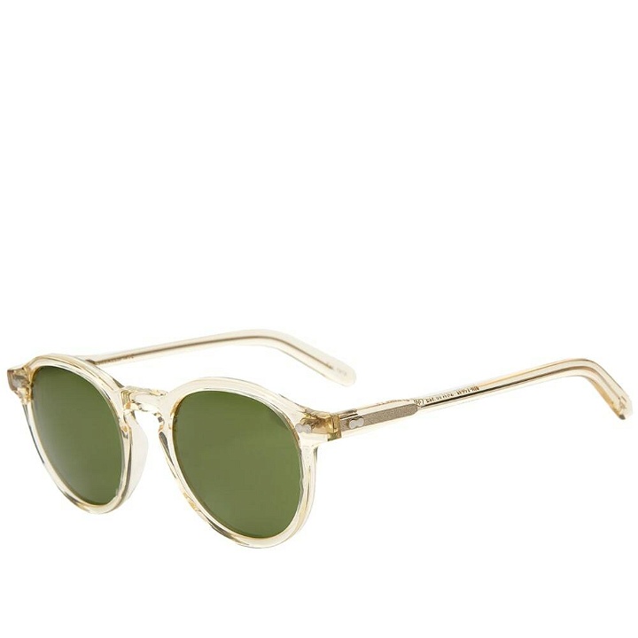Photo: Moscot Miltzen Sunglasses in Flesh/Green