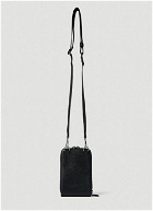 Prada - Logo Plaque Phone Pouch in Black