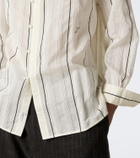 Jacquemus Venice striped cotton and silk shirt