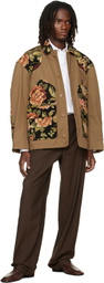 Simone Rocha Khaki Patchwork Workwear Field Jacket