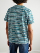 Missoni - Space-Dyed Cotton-Jersey Jacquard T-Shirt - Blue