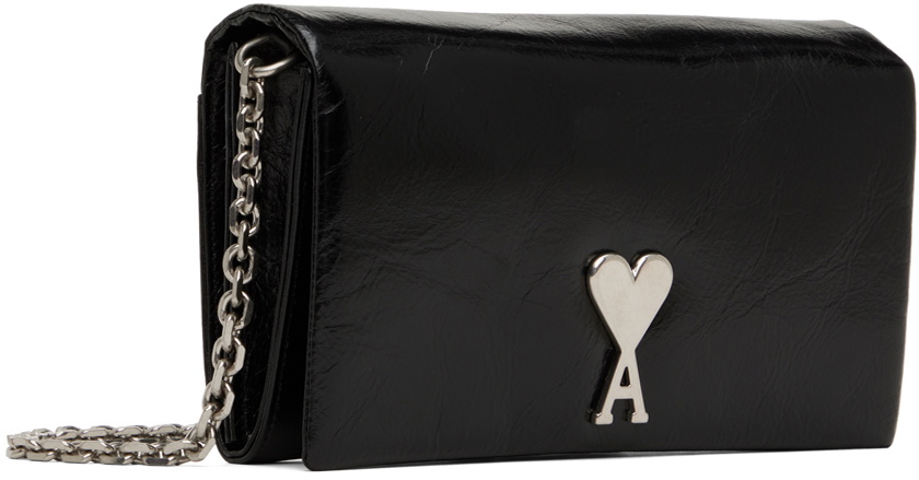 AMI Alexandre Mattiussi Black Voulez-Vous Wallet Bag