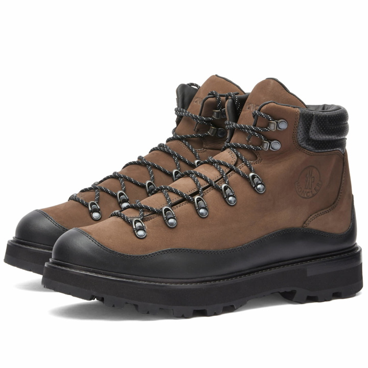 Photo: Moncler Men's Peka Trek Hiking Boots in Brown/Black