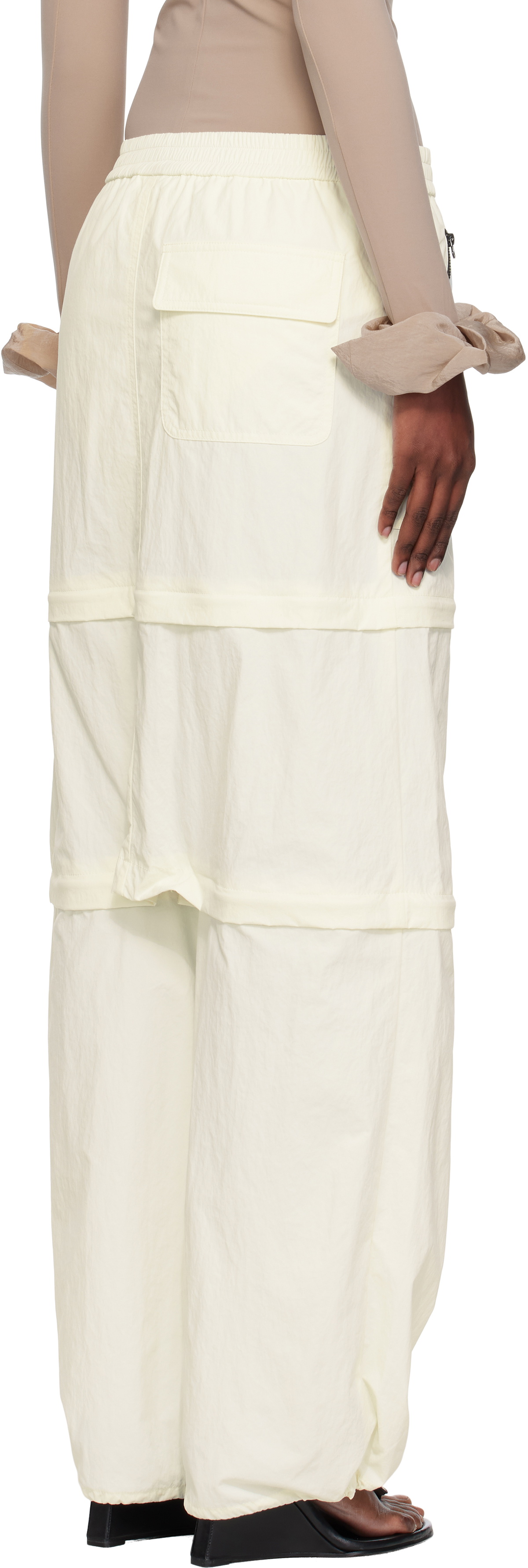 Pushbutton Off-White Three Way Detachable Trousers