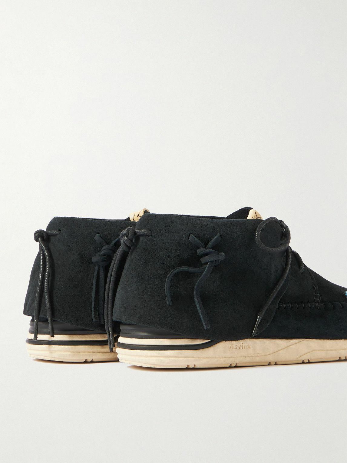 Visvim - FBT Lhamo-Folk Embellished Fringed Suede Ankle Boots