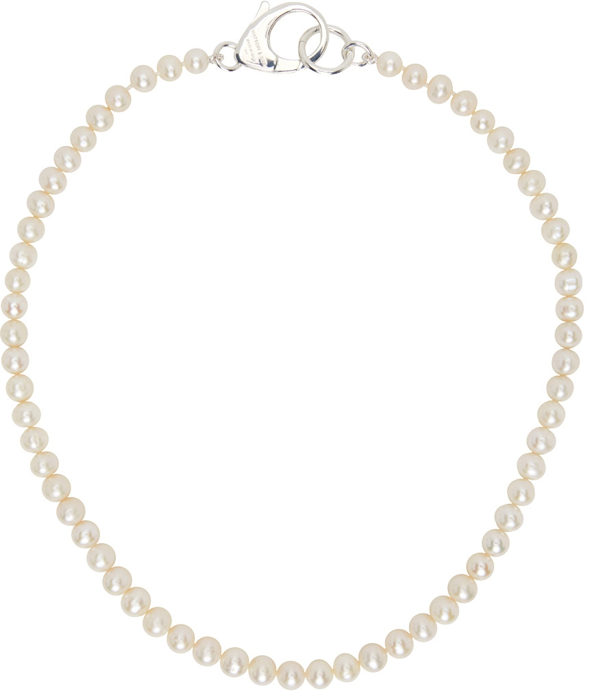 Hatton Labs White Pearl Chain Necklace