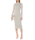 Fendi FF mesh midi dress