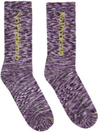 Aries Purple 'No Problemo' Space Dye Socks