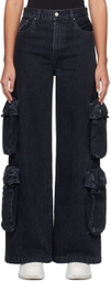 AMIRI Black Baggy Cargo Jeans