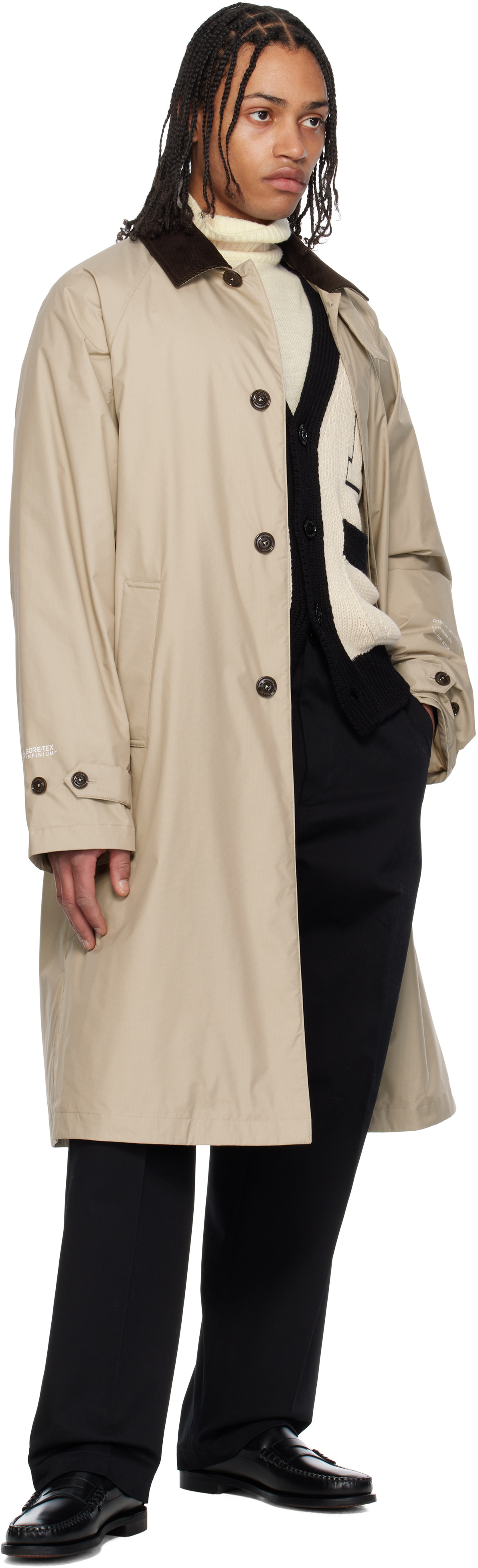 Moncler Genius Moncler x FRGMT Hiroshi Fujiwara Black Cotton Gabardine Trousers