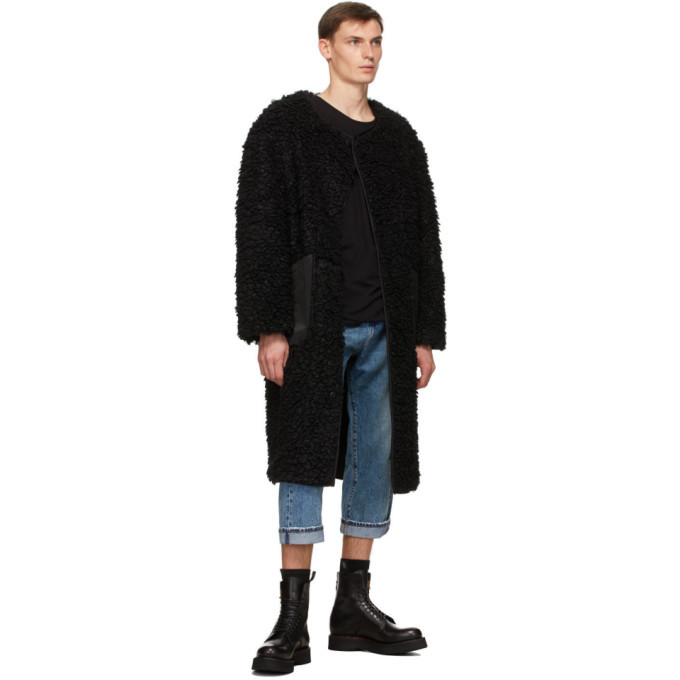 R13 Black Sherpa Military Liner Coat R13