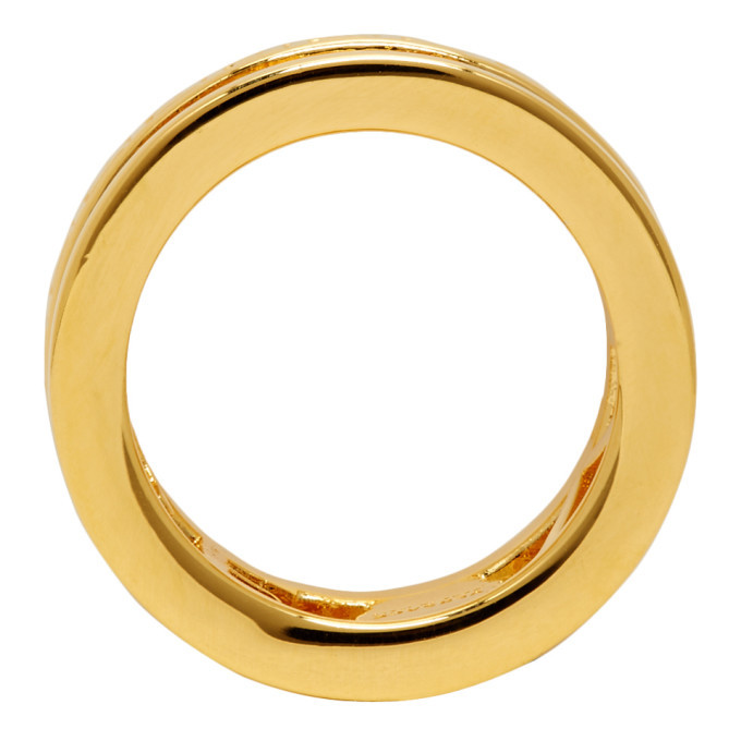 Versace ゴールド カットアウトリング Versace Gold Cut-Out Logo Ring Versace