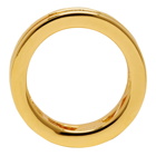 Versace Gold Cut-Out Logo Ring