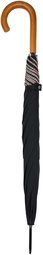 Paul Smith Black Signature Stripe Trim Walker Umbrella