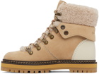 See by Chloé Beige Eileen Shearling Ankle Boots