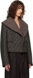 Kiko Kostadinov Black & Brown Mimi Jacket