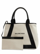 BALENCIAGA - Md Navy Cabas Canvas Tote Bag