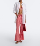 Montce Gingham seersucker wide-leg pants