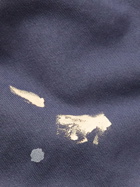 Gallery Dept. - Paint-Splattered Denim-Trimmed Cotton-Jersey Sweatpants - Blue
