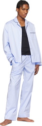 Tekla Blue Sateen Pyjama Pants