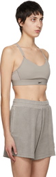 Reebok Classics Grey Lux Strappy Sports Bra