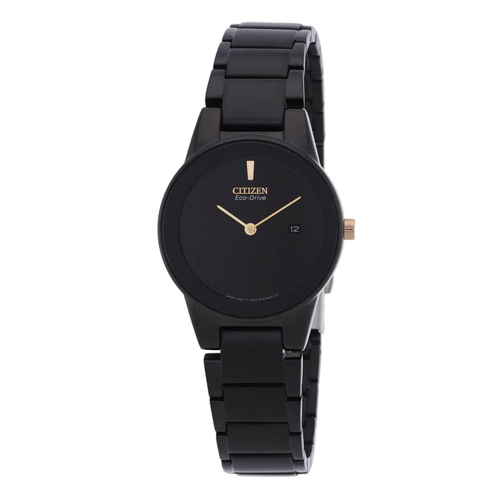 Photo: Citizen Axiom Black Dial Stainless Steel Ladies Watch GA1055-57F