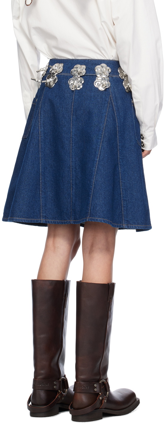 Chopova Lowena Blue Denim Footrope Skirt