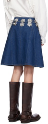 Chopova Lowena Blue Denim Footrope Skirt